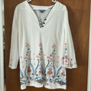 Boho Style Tunic w/ Floral Design